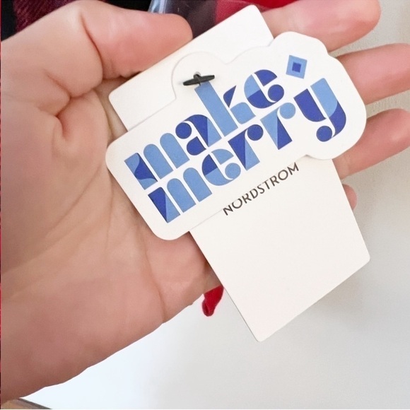 Nordstrom Red Buffalo Plaid Long Sleeve Button Down Flannel Pajama Top Sz M NEW - Picture 6 of 8